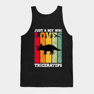 just a boy who loves triceratops Tank Top